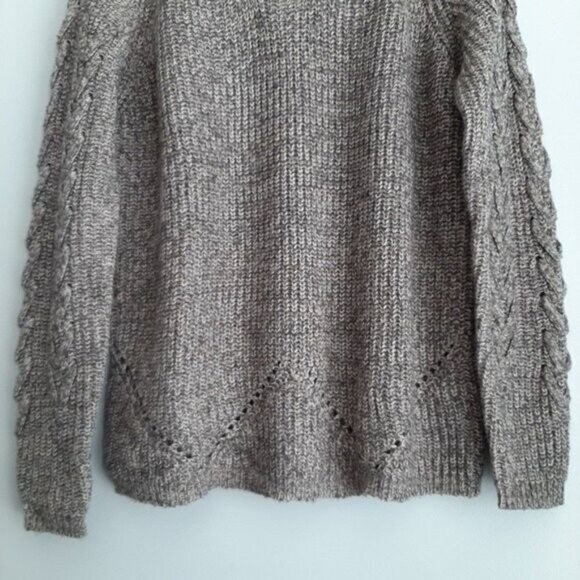 ICHI Denmark Anubis Crewneck Pullover Knit Sweater Gray Sz S - Picture 4 of 13